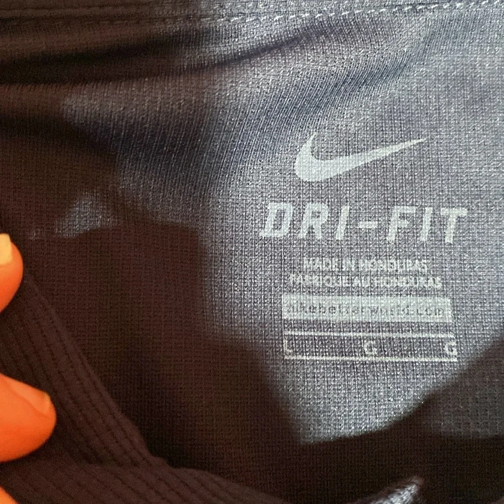 Nike men’s large dri-fit polo. Great condition.  No flaws.  Navy color - Picture 6 of 6